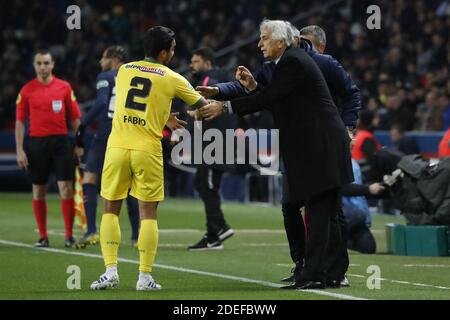 Le Manager du FC Nantes Vahid Halilhodzic lors de la demi-finale de la coupe française Paris Saint-Germain / Nantes au stade du Parc des Princes à Paris, France, le 3 avril 2019. PSG a gagné 3-0. Photo de Henri Szwarc/ABACAPRESS.COM Banque D'Images