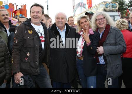 Jean-Luc Reichmann, Marcel Campion, Caroline Margeridon et Pierre-Jean Chalencon participant à l'inauguration de la foire d'amusement annuelle 2019 de la Foire du Trone, à Paris, France, le 05 avril 2019. Photo de Jerome Domine/ABACAPRESS.COM Banque D'Images