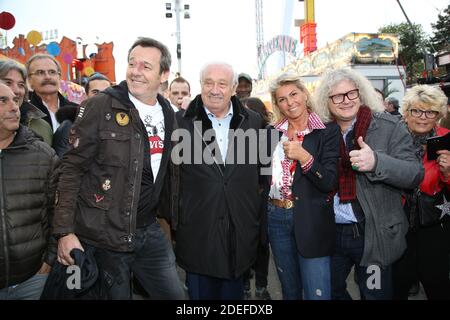 Jean-Luc Reichmann, Marcel Campion, Caroline Margeridon et Pierre-Jean Chalencon participant à l'inauguration de la foire d'amusement annuelle 2019 de la Foire du Trone, à Paris, France, le 05 avril 2019. Photo de Jerome Domine/ABACAPRESS.COM Banque D'Images