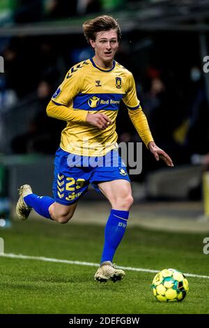 Brondby, Danemark. 30 novembre 2020. Peter Bhur (29) de Broendby S'IL est vu pendant le match 3F Superliga entre Broendby IF et Lyngby Boldklub au stade Brondby. (Crédit photo : Gonzales photo/Alamy Live News Banque D'Images