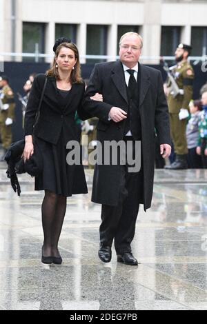 Le Prince Carlos de Bourbon-Parme et Annemarie Gualthérie van Weezel aux funérailles du Grand-Duc Jean de Luxembourg à la Cathédrale notre-Dame de Luxembourg à Luxembourg, Luxembourg, le 4 mai 2019. Le grand-duc Jean de Luxembourg est décédé à 98 ans, le 23 avril 2019. Photo de David Niviere/ABACAPRESS.COM Banque D'Images