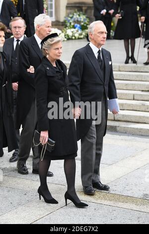 L'archiduchesse Marie Astrid d'Autriche et l'archiduke Carl Christian d'Autriche lors des funérailles du Grand-Duc Jean de Luxembourg à la Cathédrale notre-Dame de Luxembourg à Luxembourg, Luxembourg, le 4 mai 2019. Le grand-duc Jean de Luxembourg est décédé à 98 ans, le 23 avril 2019. Photo de David Niviere/ABACAPRESS.COM Banque D'Images