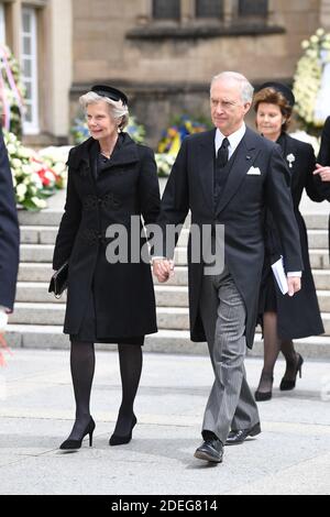 L'archiduchesse Marie Astrid d'Autriche et l'archiduke Carl Christian d'Autriche lors des funérailles du Grand-Duc Jean de Luxembourg à la Cathédrale notre-Dame de Luxembourg à Luxembourg, Luxembourg, le 4 mai 2019. Le grand-duc Jean de Luxembourg est décédé à 98 ans, le 23 avril 2019. Photo de David Niviere/ABACAPRESS.COM Banque D'Images