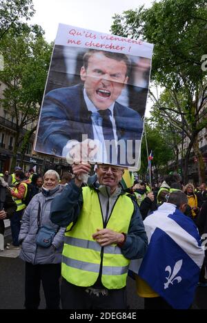 Le 25ème acte de la manifestation des Vestes jaunes à Paris, France, le 04 mai 2019. Photo par Albert Bouxou/avenir photos/ABACAPRESS.COM Banque D'Images