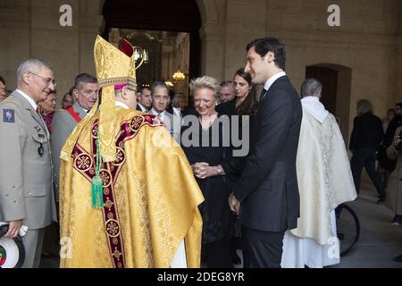 Le Prince Jean-Christophe Napoléon assiste aux services du Mémorial de Napoléon Bonaparte à la Cathédrale Saint-Louis des Invalides, à Paris, France, le 5 mai 2019. Photo par Eliot Blondt/ABACAPRESS.COM Banque D'Images