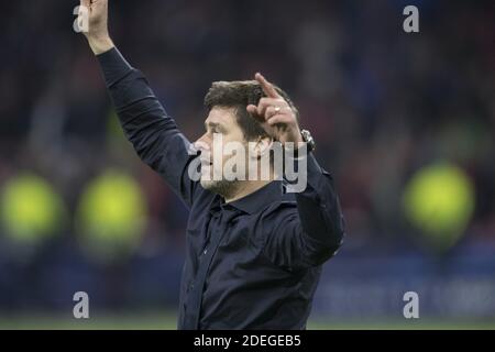 Mauricio Pochettino, entraîneur de Tottenham, termine la joie après le match de retour final 1/2 de la Ligue des champions, Ajax vs Tottenham à Amsterdam Arena, Amsterdam, pays-Bas, le 8 mai 2019. Tottenham a gagné 3-2. Photo de Henri Szwarc/ABACAPRESS.COM Banque D'Images