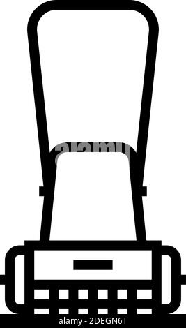 illustration vectorielle d'icône de tondeuse à gazon avec ligne de rouleaux rotatifs Illustration de Vecteur