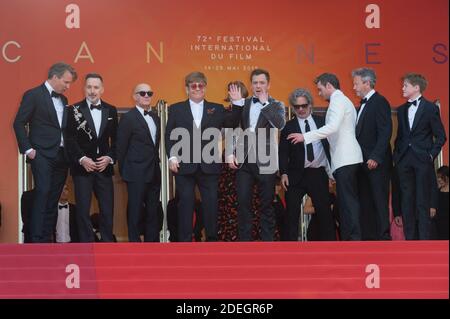 Giles Martin, Adam Bohling, Richard Madden, directeur Dexter Fletcher, Taron Egerton, Sir Elton John, David fournir, Kit Connor et Bryce Dallas Howard arrivant sur le tapis rouge de la projection 'Rocketman' au Palais des Festivals de Cannes, France, le 16 mai, 2019 dans le cadre du 72ème Festival de Cannes. Photo de Nicolas Genin/ABACAPRESS.COM Banque D'Images