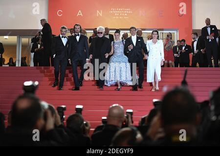 Leonardo Sbaraglia, Asier Etxeandia, Directeur Pedro Almodovar, Penelope Cruz, Antonio Banderas et Nora Navas quittant la Dolor y Gloria Premiere dans le cadre du 72e Festival International du film de Cannes, le 17 mai 2019. Photo d'Aurore Marechal/ABACAPRESS.COM Banque D'Images