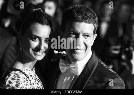 Penelope Cruz et Antonio Banderas quittent la première Dolor y Gloria dans le cadre du 72e Festival international du film de Cannes, le 17 mai 2019. Photo d'Aurore Marechal/ABACAPRESS.COM Banque D'Images