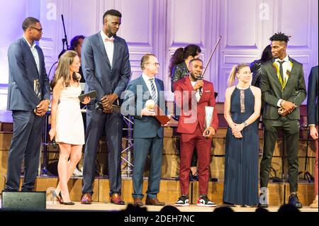 Pendant les Trophees du basket à la salle Gaveau, 8ème arrondissement de Paris, France, le 20 mai 2019. Photo de Daniel Derajinski/ABACAPRESS.COM Banque D'Images
