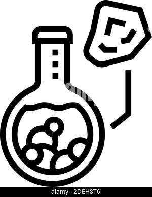 illustration vectorielle de l'icône de la ligne d'analyse de pierres Illustration de Vecteur