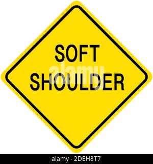 Signe jaune d'épaule souple sur l'illustration d'arrière-plan blanc Illustration de Vecteur