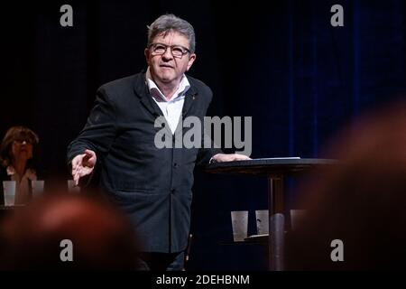 Jean-Luc MELENCHON. 'La France Insoumise' a tenu une réunion à Toulouse (France) le 21 mai 2019. Pour clore la campagne électorale de l'Union européenne, le parti de gauche a rassemblé ses candidats autour de son dirigeant, devant 1,500 personnes. Photo de Patrick Batard / ABACAPRESS.COM Banque D'Images