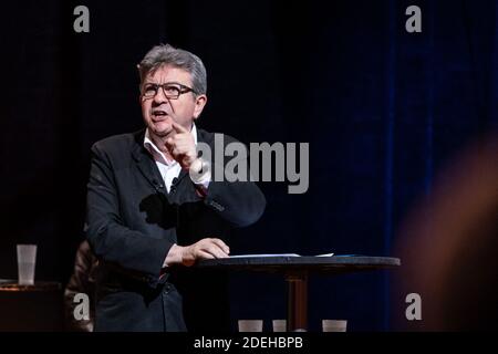 Jean-Luc MELENCHON. 'La France Insoumise' a tenu une réunion à Toulouse (France) le 21 mai 2019. Pour clore la campagne électorale de l'Union européenne, le parti de gauche a rassemblé ses candidats autour de son dirigeant, devant 1,500 personnes. Photo de Patrick Batard / ABACAPRESS.COM Banque D'Images