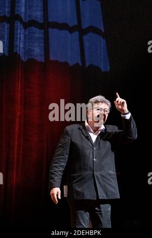 Jean-Luc MELENCHON. 'La France Insoumise' a tenu une réunion à Toulouse (France) le 21 mai 2019. Pour clore la campagne électorale de l'Union européenne, le parti de gauche a rassemblé ses candidats autour de son dirigeant, devant 1,500 personnes. Photo de Patrick Batard / ABACAPRESS.COM Banque D'Images