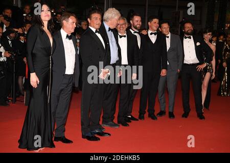 Kevin King, Christa Campbell, AVI Lerner, Victor Hadida, Sylvester Stallone, Paz Vega, Jeff Greenstein, Jonathan Yunger et invité assistent à la projection de 'Rambo - First Blood' lors du 72e Festival annuel du film de Cannes le 24 mai 2019 à Cannes, France. Photo de David Niviere/ABACAPRESS.COM Banque D'Images