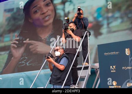COYOACAN, CDMX, MÉXICO - NOVEMBRE 29 : cérémonie de remise des prix SmartFilms México 2020 au Foro aire libre le 29 novembre 2020 à Coyoacán, México. (Photo : Francisco MORALES/DAMM photo) Banque D'Images