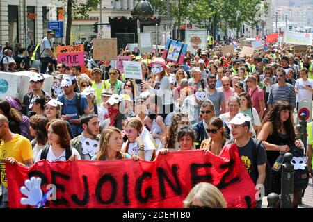 Les gens se mobilisent contre le réchauffement climatique, manifestation climatique à Marseille, France, le 25 mai 2019. Photo de Denis Taust/avenir photos/ABACAPRESS.COM Banque D'Images