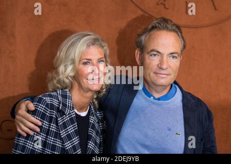 Gilles Cohen et sa femme Karine Paschal dans le village pendant le tennis français ouvert à l'arène Roland-Garros le 05 juin 2019 à Paris, France. Photo de Nasser Berzane/ABACAPRESS.COM Banque D'Images