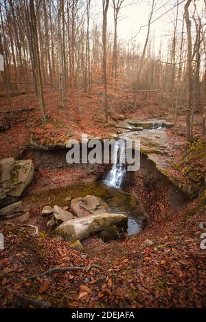 Blue Hen Falls dans le parc national de Cuyahoga Valley Ohio Banque D'Images