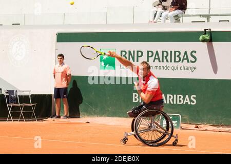 Nicolas Peifer de France en action lors de l'Open de tennis français à l'arène Roland-Garros le 06 juin 2019 à Paris, France. Photo de Nasser Berzane/ABACAPRESS.COM Banque D'Images