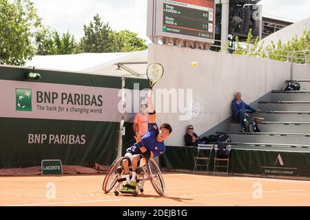 Nicolas Peifer de France en action lors de l'Open de tennis français à l'arène Roland-Garros le 06 juin 2019 à Paris, France. Photo de Nasser Berzane/ABACAPRESS.COM Banque D'Images