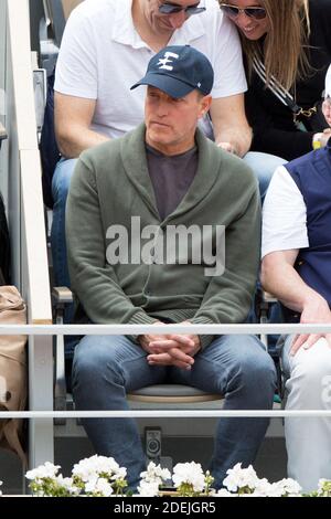 Woody Harrelson dans des stands pendant l'Open de tennis français à l'arène Roland-Garros le 09 juin 2019 à Paris, France. Photo de Nasser Berzane/ABACAPRESS.COM Banque D'Images