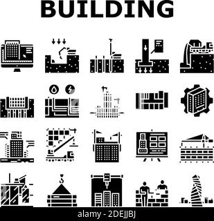 Construction Construction Collection Icons Set Vector Illustration de Vecteur