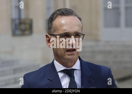 Le ministre allemand des Affaires étrangères Heiko Maas quitte l'Elysée à la suite de la réunion du Cabinet hebdomadaire français à Paris, en France, le 19 juin 2019. Photo de Henri Szwarc/ABACAPRESS.COM Banque D'Images