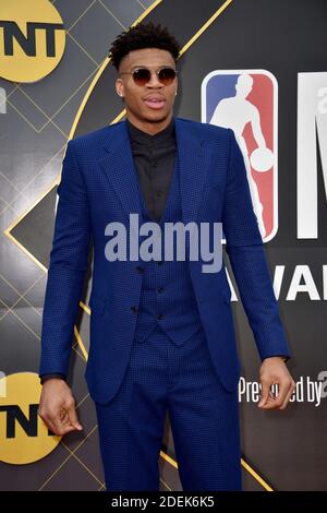 Giannis Antetokounmpo participe aux NBA Awards 2019 à Barker Hangar le 24 juin 2019 à Santa Monica, CA, États-Unis. Photo de Lionel Hahn/ABACAPRESS.COM Banque D'Images