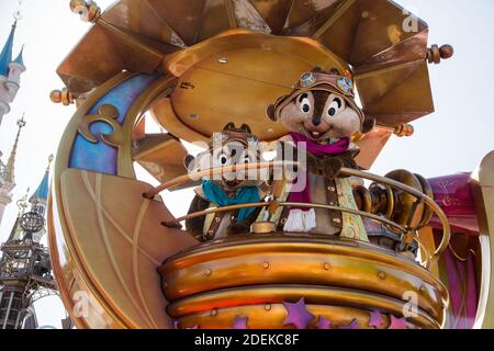 Défilent les étoiles de Disney lors de l'événement du Lion King Festival à Disneyland Paris le 29 juin 2019 à Paris, France. Photo de Nasser Berzane/ABACAPRESS.COM Banque D'Images