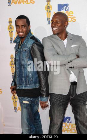 Sean Diddy Combs, Tirese Gibson à 2010 MTV Movie Awards au Gibson Amphitheater, Universal Studios, Hollywood. CA 6, 6, 2010 Banque D'Images