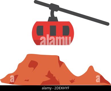 Table Mountain, le Cap, Afrique du Sud, montagne icônes vectorielles entièrement modifiables Illustration de Vecteur