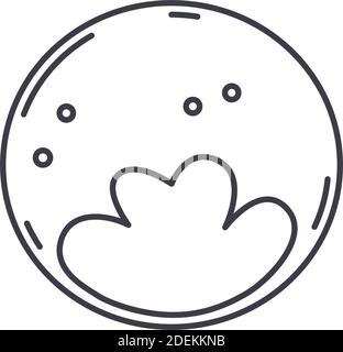 Icône Mochi, illustration isolée linéaire, vecteur ligne mince, signe de conception Web, symbole de concept de contour avec contour modifiable sur fond blanc. Illustration de Vecteur
