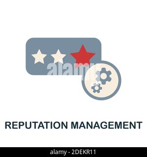 Icône gestion de la réputation. Symbole de gestion de la réputation des éléments de ligne simple pour les modèles, la conception Web et les infographies Illustration de Vecteur