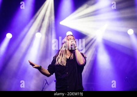 Copenhague, Danemark. 27 novembre 2020. Le groupe danois de hard rock Junkyard Drive joue un concert à VEGA à Copenhague. Ici, le chanteur Kristian Johansen est vu en direct sur scène. (Crédit photo: Gonzales photo - Nikolaj Bransholm). Banque D'Images