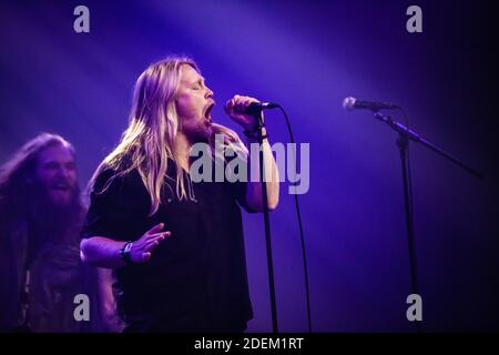 Copenhague, Danemark. 27 novembre 2020. Le groupe danois de hard rock Junkyard Drive joue un concert à VEGA à Copenhague. Ici, le chanteur Kristian Johansen est vu en direct sur scène. (Crédit photo: Gonzales photo - Nikolaj Bransholm). Banque D'Images