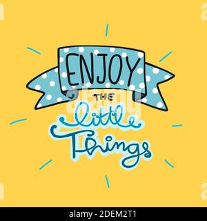Profitez de l'illustration vectorielle avec texte « Little Things » Illustration de Vecteur