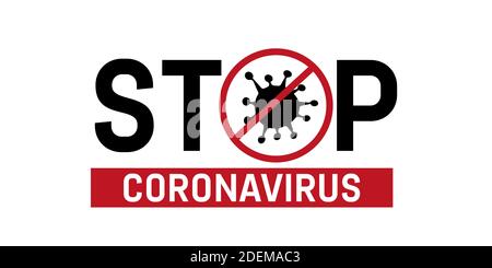 Arrêter le vecteur covid 19 du coronavirus. Panneau d'avertissement d'arrêt du coronavirus. 2019-nCoV. Vecteur Illustration de Vecteur