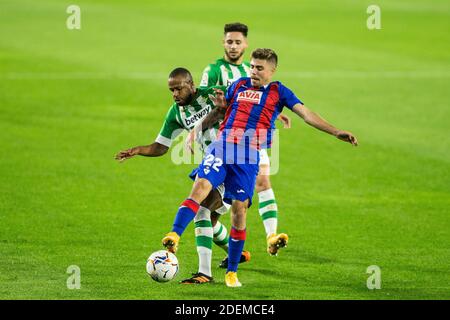 Sidnei Rechel de Real Betis et Alejandro Pozo d'Eibar Pendant le championnat d'Espagne la Liga football match entre réel / LM Banque D'Images