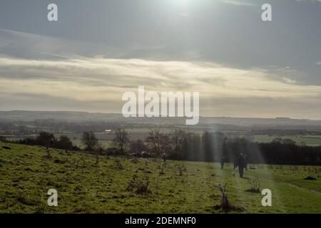 soleil sur la colline Banque D'Images