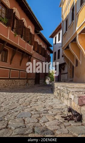 Vue sur les magnifiques maisons du renouveau. Banque D'Images