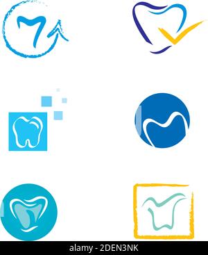 Jeu d'icônes de dents de formes diverses pour logo Design Illustration de Vecteur