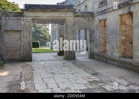 les ruines de la maison d'appuldurcombe sur l'île de wight Banque D'Images