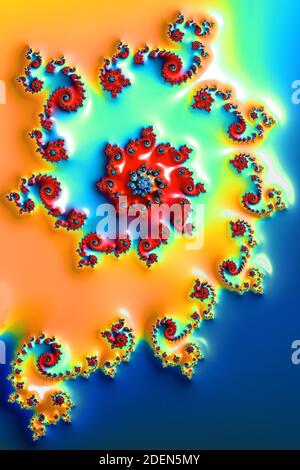 Abstrait 3d fleur fractale. illustration 3d Banque D'Images