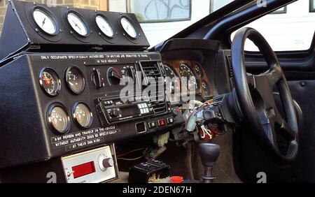 Test Jaguar XJ220 au Millbrook Proving Ground UK 1991 Banque D'Images