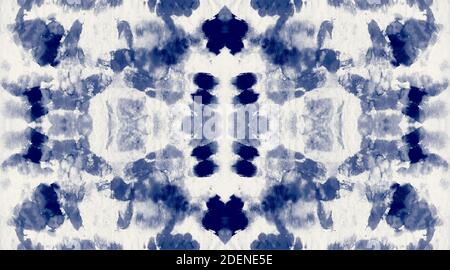 Peinture indigo sale sans couture. Art moderne abstrait. Papier froissé texture infinie. Art contemporain. Motif teint par nouage tendance. Abstr Banque D'Images