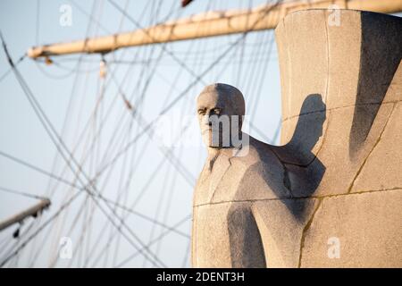 Monument Joseph Conrad à Gdynia, Pologne. 17 juillet 2020 © Wojciech Strozyk / Alamy stock photo Banque D'Images