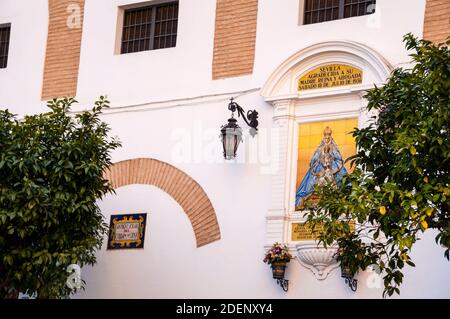 Inmaculada Virgen de los Reyes azulejo à Séville, Espagne Banque D'Images